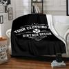 1pc Vintage Clothing Soft Flannel All Season Throw for Home, Office, Outdoor UseDurable Comfort Soft Warm Throw for Home