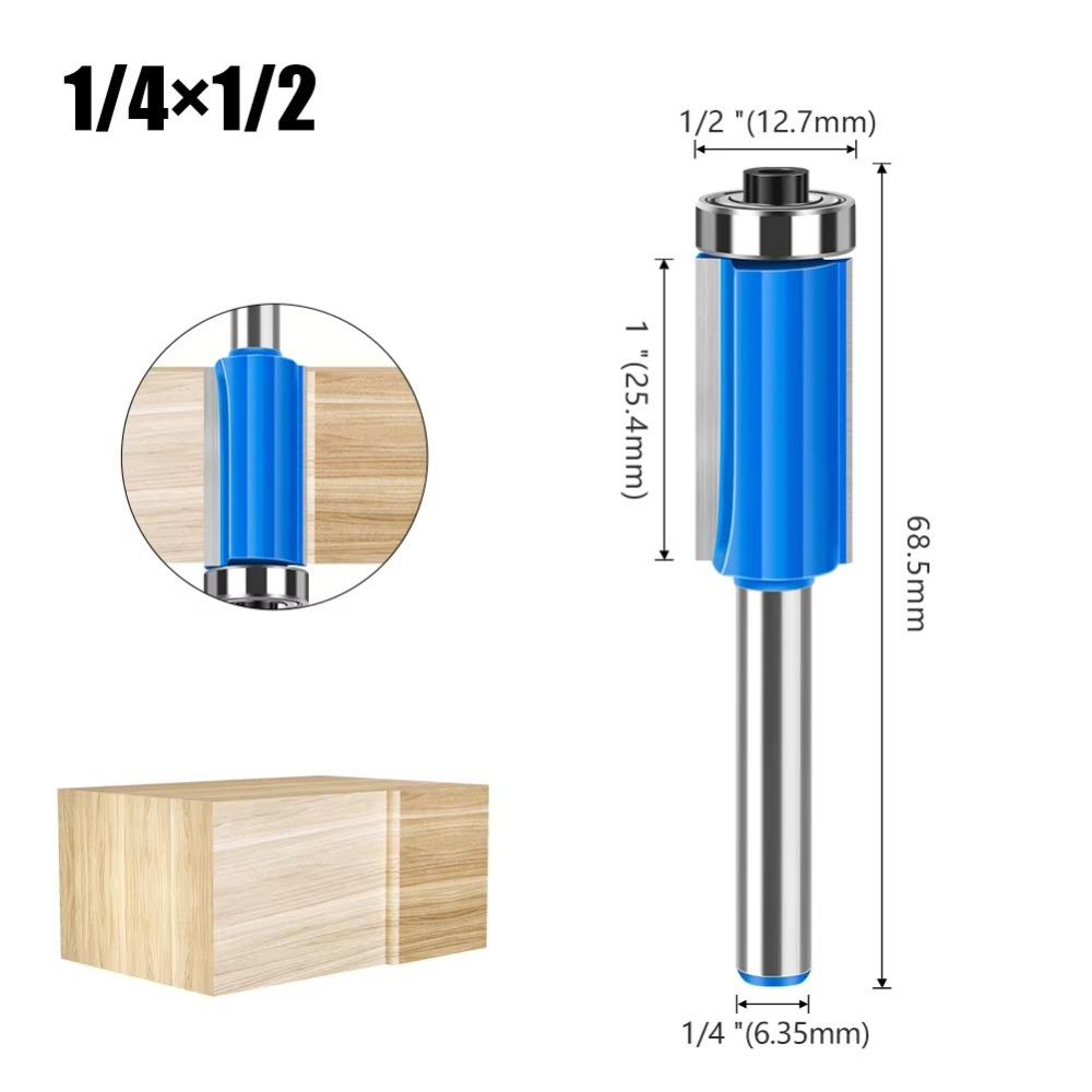 

6mm 1/4in Shank Trimming Cutter Tungsten Carbide Router Bit New Drill Bit 1/4x1/2