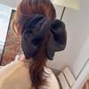 Soft Pleated Chiffon Flower Banana Hair Clips Anti Slip Holder Elegant Hair Clamp Women Daily Wedding Party Hair Accessories
