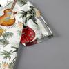 Frühlings- und Sommer-Herrenmode Hemd mit modischem Kragenmuster und kurzen Ärmeln, gepaart mit modischem Gitarrenprint, geeignet für Sommer- und Freizeitkleidung