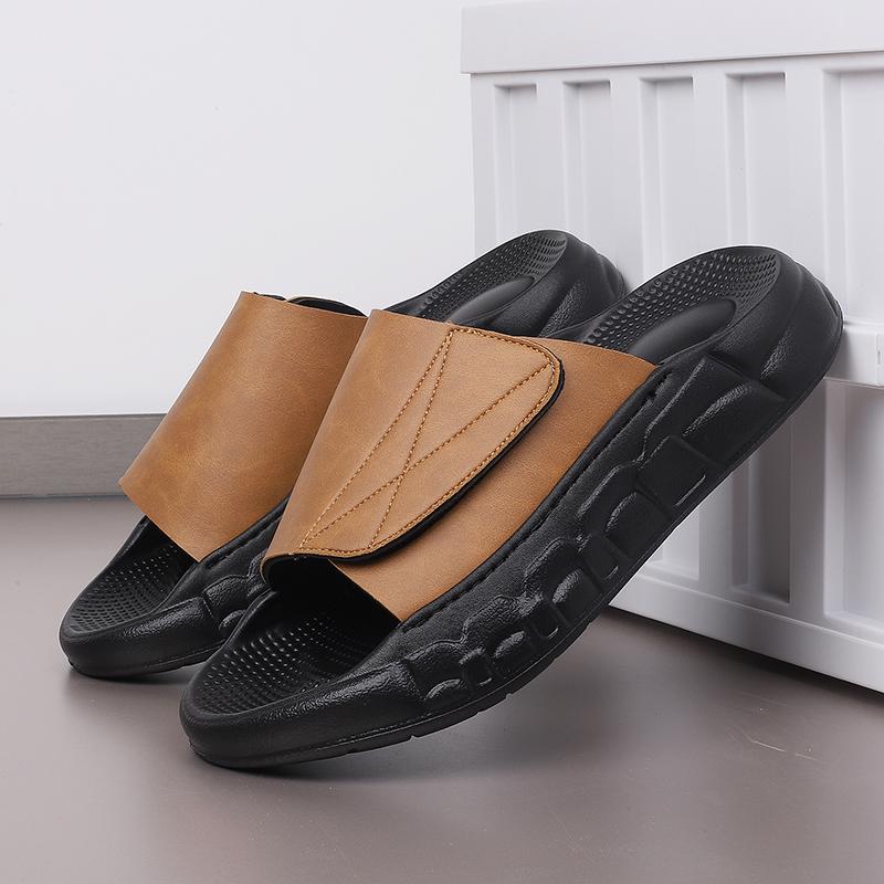 Fashion Slippers Men Wear-Resistant Outdoor Non-slip Comfortable Fashion Lightweight Platform Mens Shoes Summer Main Pantuflas Hombre