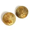 Hermes Vintage All-over Print Round Logo Accessory Jewelry Earrings