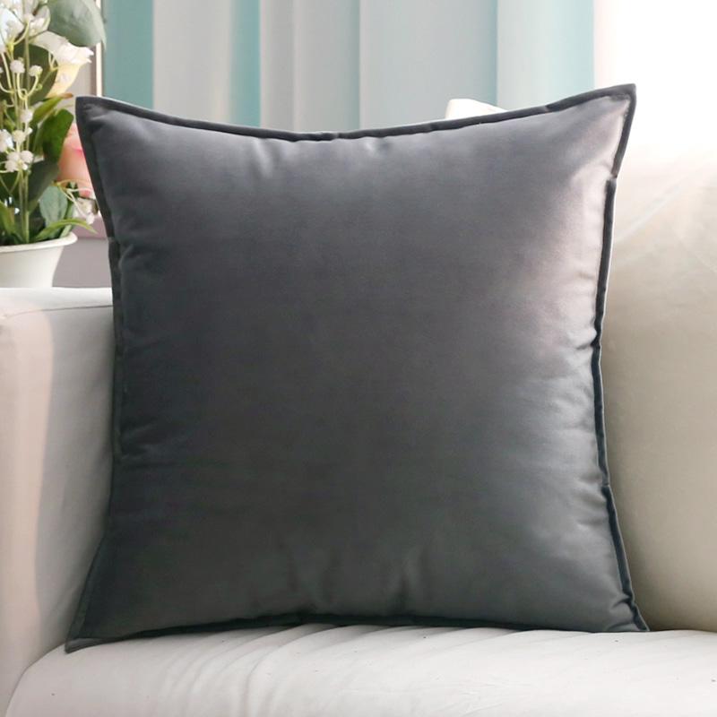 Velvet Cushion Cover Solid Color Square Pillow Covers for Home Living Room Sofa Decorative Headboard Pillowcase 50x50cm/60x60cm