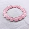Pink Rose Powder Crystal Quartz Natural Stone Streche Bracelet Elastic Cord Pulserase Jewelry Beads Lovers Woman Gift