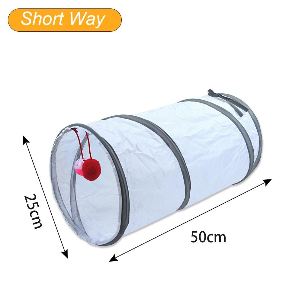 Portable Polyester+Steel Wire Cat Tunnel Tube Foldable Breathable Cat Maze Tunnel Training Interactive Pet Fun Play Toy Rabbit