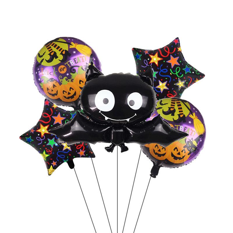 Halloween hallowen balloon bundle pumpkin head bat witch skull latex foil balloon