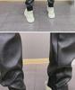 Men's Trendy Elastic PU Leather Pants - Windproof, Waterproof, Six-Pocket Casual Trousers for Autumn/Winter