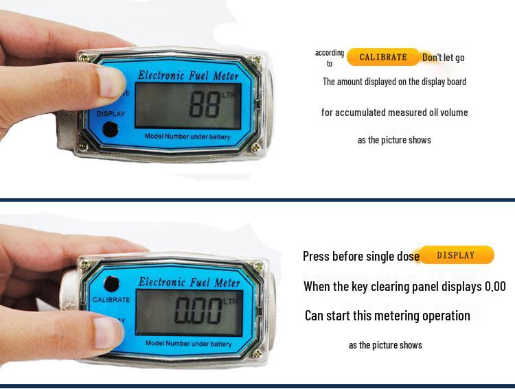 Aluminum Alloy Digital Flow Meter for Methanol, Diesel, Gasoline, Kerosene, Chemical Water – K24 Electronic Liquid Turbine Meter