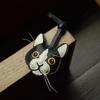 Cat Theme Brand Latest Cowhide Bag Hanging Accessories Sheepskin High Quality Key Chain Backpack Charms Diy Bag Decor Great Gift