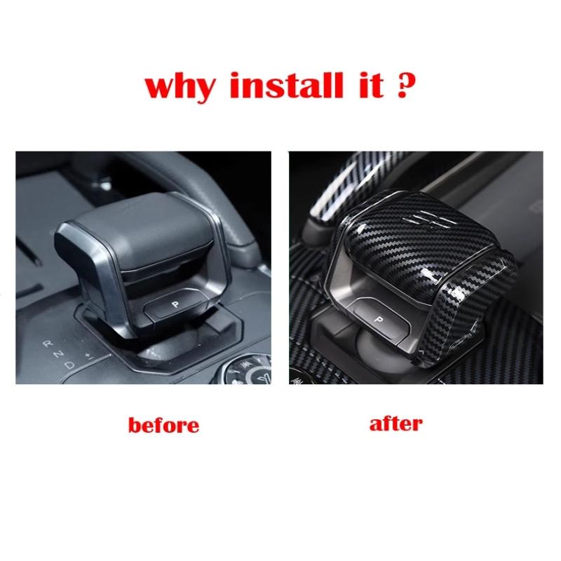 For Chery Jetour Traveller T2  2024 ABS Carbon Fibre Handball Trim Sticker Frame Gear Head Knob Cover Interior Accessories