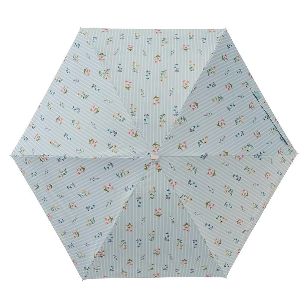 Moonbat Folding Sun and Rain Light Heat UV 5 Pale Green [Esta] Women's Parasol, Protection, Blocking, Blocking, Protection, Flat, Bloom,