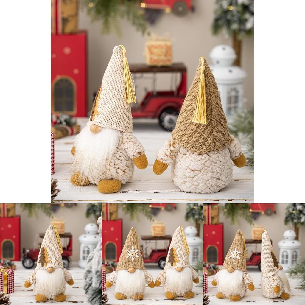 Whimsical Christmas Decorations Delightful Gnome Statues Soft Polyester Fabric For Festive Spirit