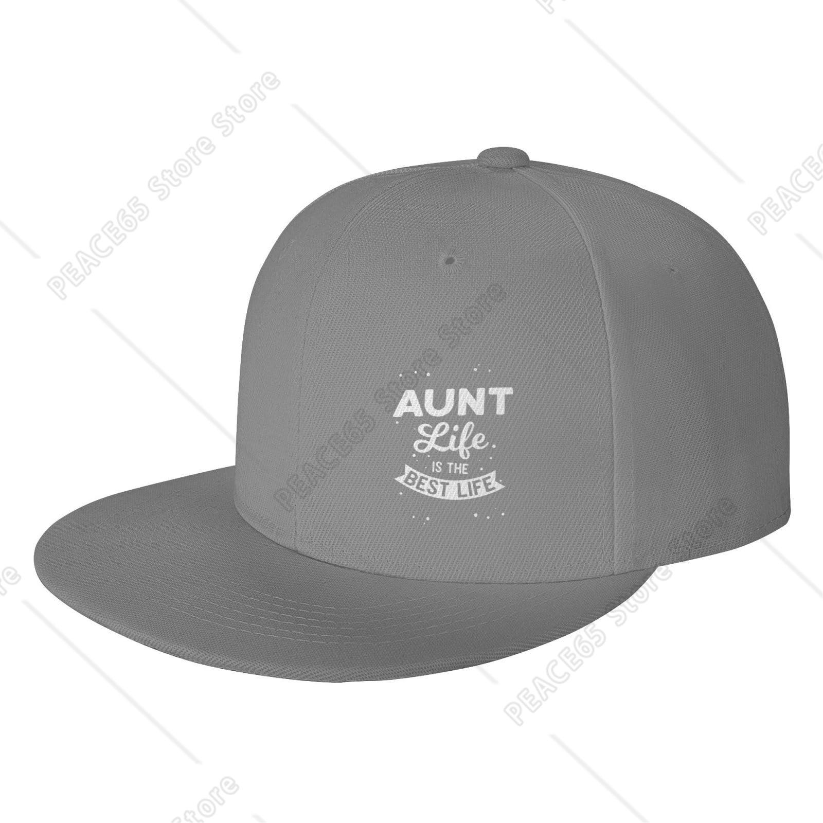 

Aunt Life Hat Snapback Hat Flat Bill Baseball Cap Hip Hop Funny Unisex Gift Unisex Moss Green One Size