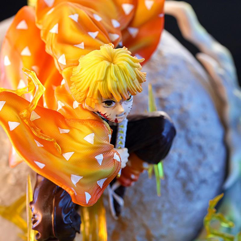 51cm In Stock Demon Slayer Agatsuma Zenitsu And Kochou Shinobu Gk Anime Figure Statue Desktop Decoration Collection Model Gifts Poseable Articulated
