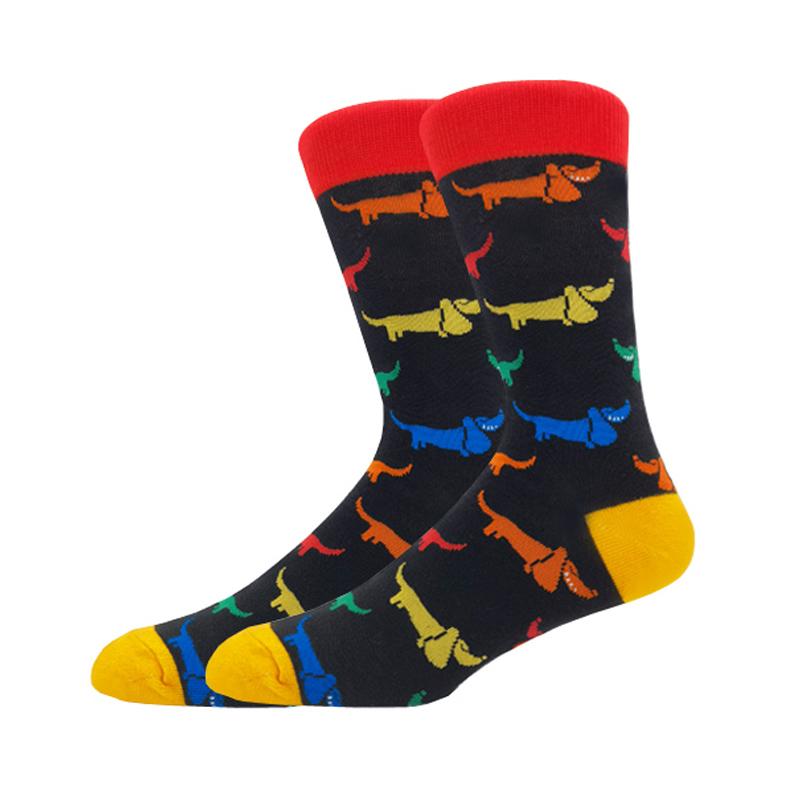 Modă Bărbați Toamnă Iarnă Șosete Skateboard Fericit Creativ Pinguin delfin rechin koala Șosete Noutate Echipaj Amuzant Șosete Bărbătești