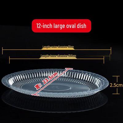 Disposable Transparent Plastic Oval Plates
