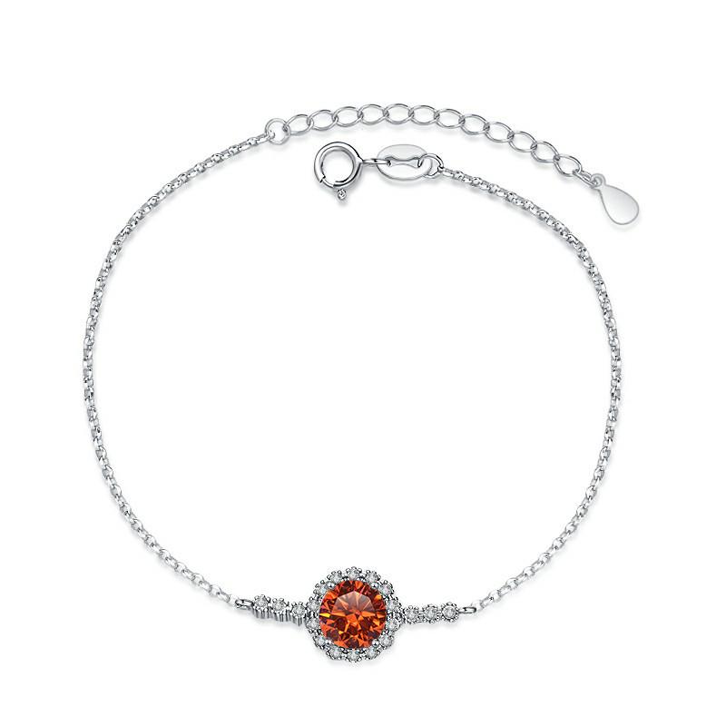 Bague Ringen S925 Sterling Silver Full Star Double Row Drill D Color Mossan Stone Bracelet Female Niche 1 Carat Mossan Diamond