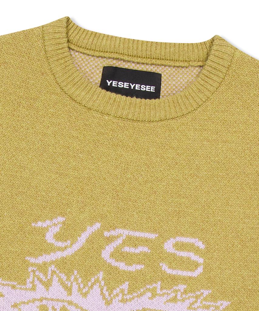 YESEYESEE Eye Knit Pullover Sweater Mustard