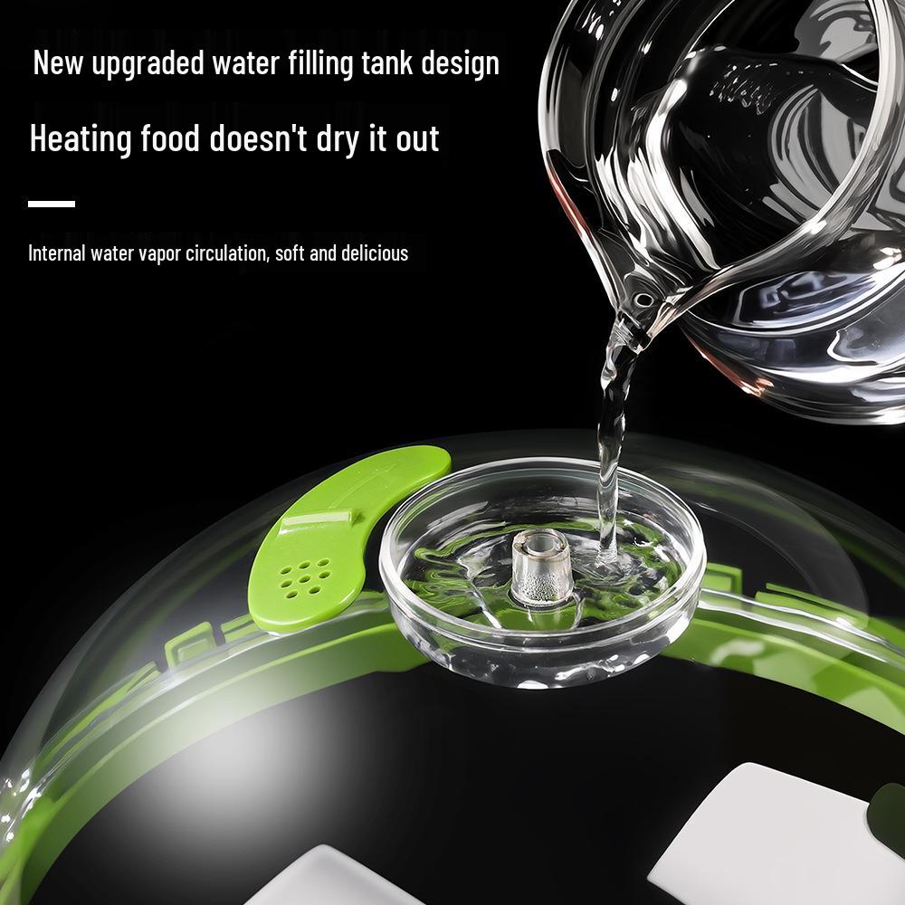 High-Temperature Resistant Microwave Heating Lid with Water Injection and Oil Splatter Protection