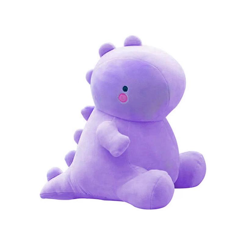2030Cm Ultra Soft Dinosaur Doll Plush Toy Sitting Down Cotton Dino Cartoon Cute Animal Plushie Evil Corns Red Black Gift