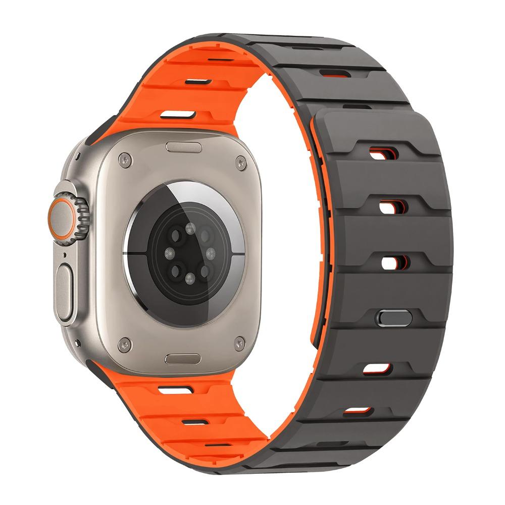 Magnetischer Schnallen-Silikonarmband für Apple Watch, Passend für Ultra 2/3, 49/46/45/38/42/40mm, Silikonarmband für iWatch Serie 11 / 10/ 9/8/7SE