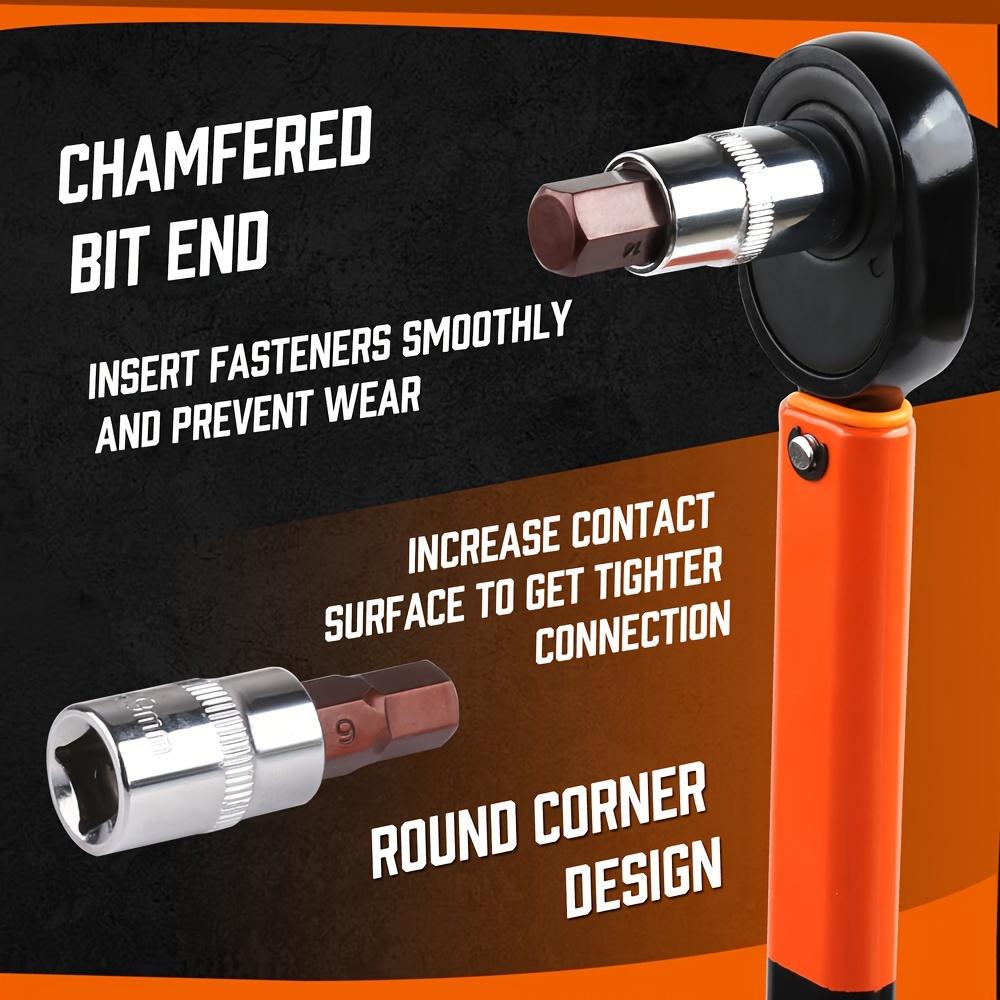 HORUSDY Allen Socket Set | 32pcs Hex Bit Socket Set | S2 Steel Socket | SAE And Metric | 1/4", 3/8", & 1/2" Drives