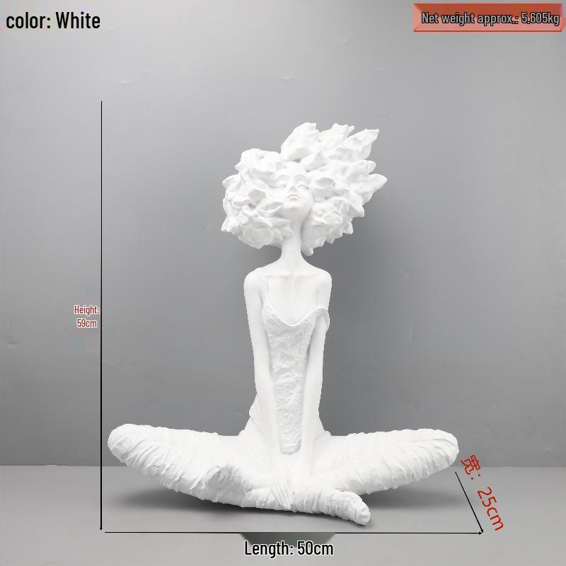 Luxury European Resin Afro Sculpture Decor for Living Room TV Cabinet