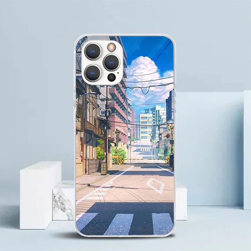 Anime Aesthetic Scenery Phone Case For IPhone 16 17 Air 16E 15 14 Plus 13 Mini 12 11 Pro Max 7 8 + SE 2020 Soft TPU Back Cover 1