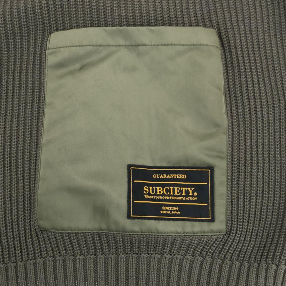 Subciety made in Japan Long sleeve knit L khaki sweater Men's Used