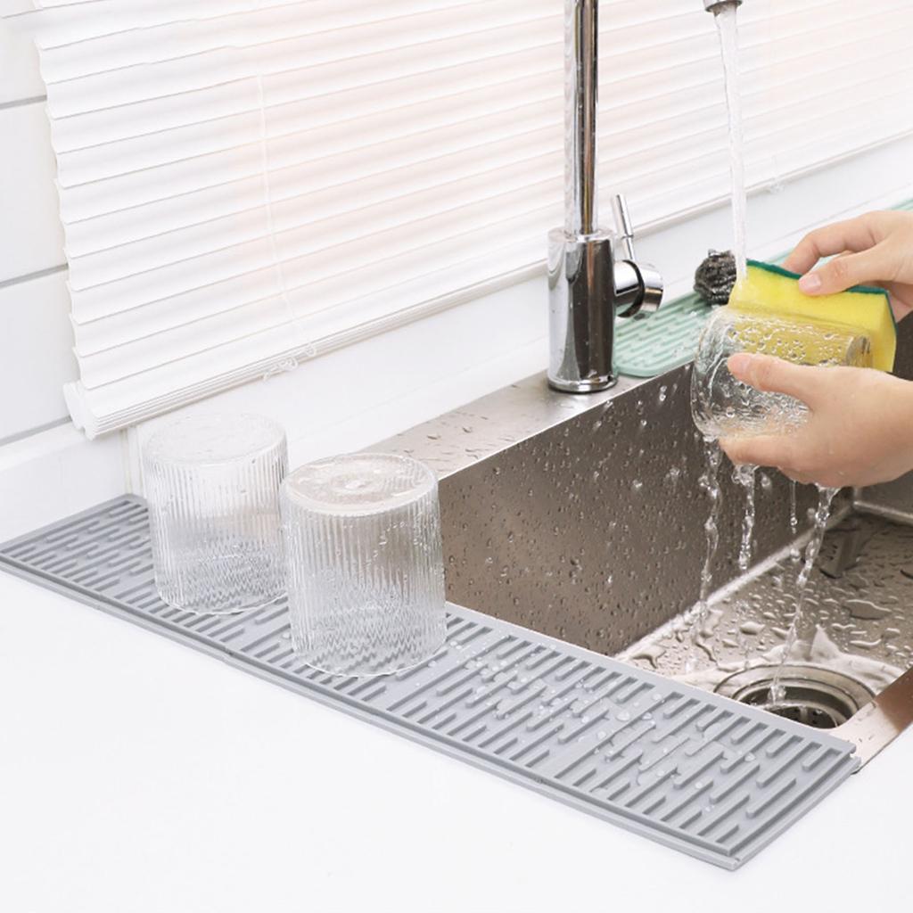 Silikon-Küchenmatte Multifunktionale wasserabsorbierende Oberfläche Spülmaschinenfest Trocknungsstation Zubehör