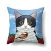 Taie D'oreiller De Canapé Chat Mignon, Coussin Imprimé Animal Pour Animaux De Compagnie, Taie D'oreiller Décorative Pour La Maison