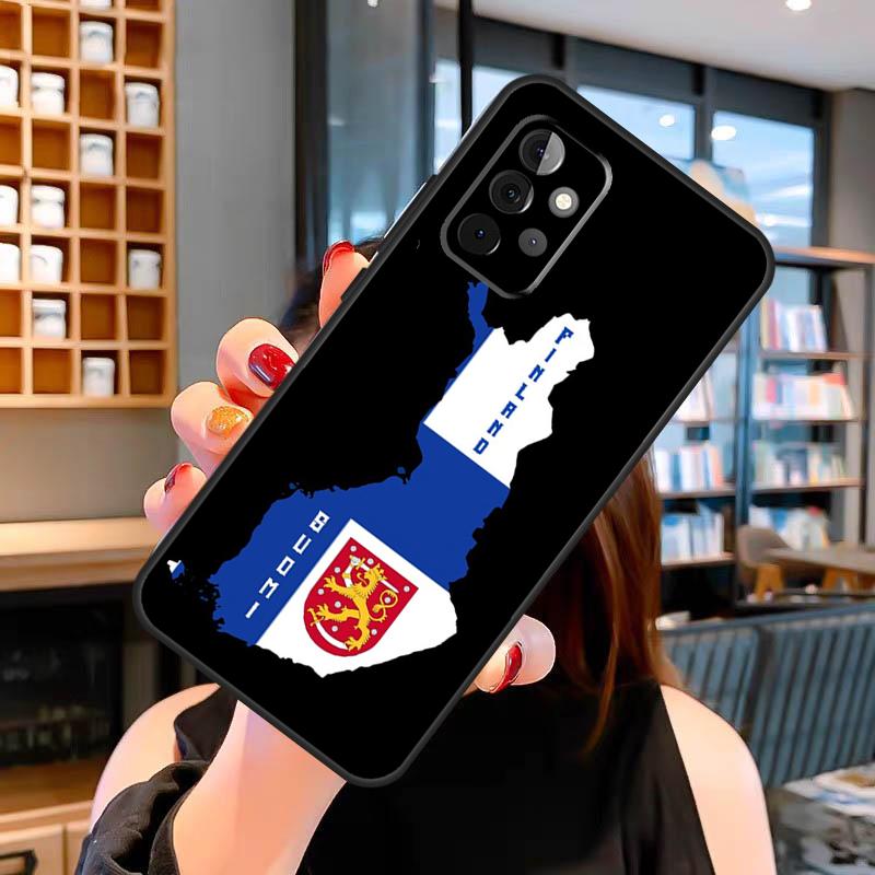 Finland Flag Case For Samsung Galaxy A06 A05 A16 A26 A36 A56 A53 A32 A52 A33 A13 A55 A35 A15 A14 A34 A54