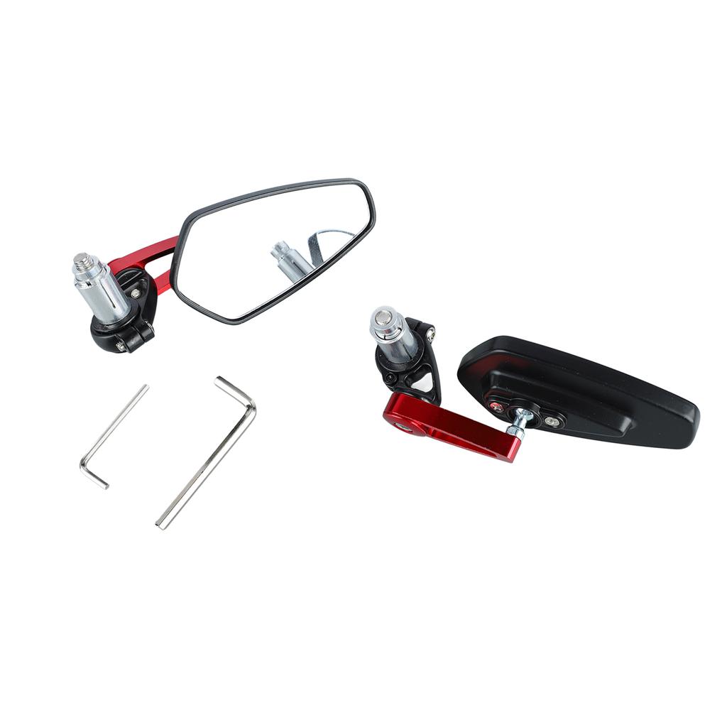 1 Pair Motorcycle Rear View Mirror 360 degrees Rotatable Glass Clear Handlebar Side Mirror