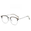 Business Style Half Frame Blue Light Blocking Glasses For Men Women With Pc Lenses For Casual Wear
