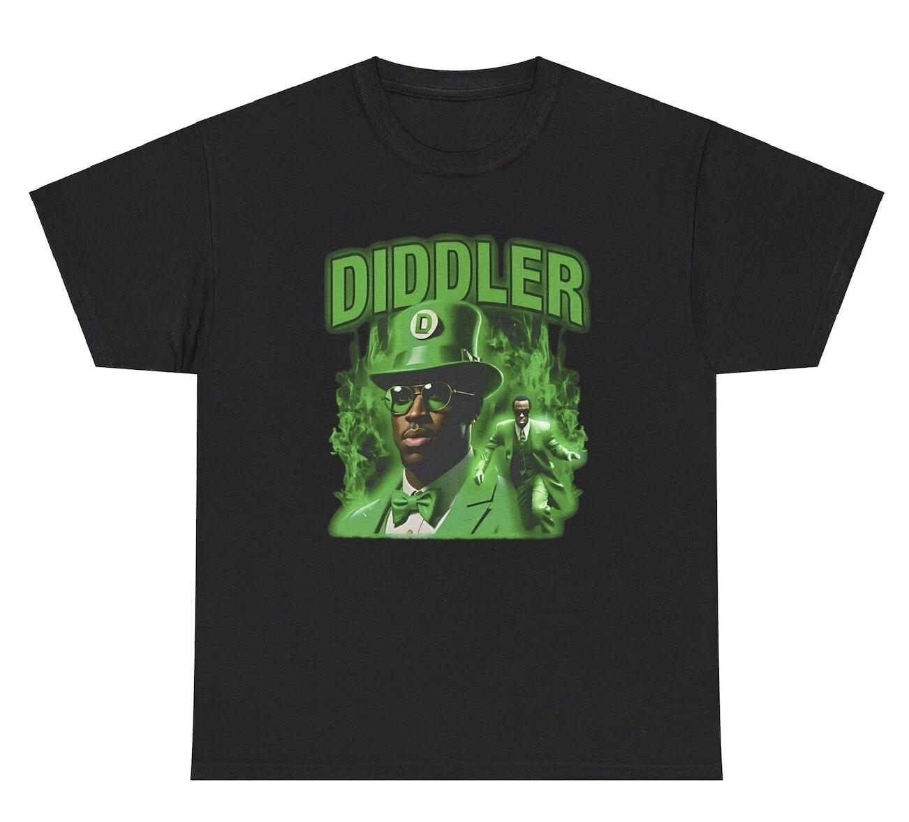Diddler Meme T Shirt Funny Gen Z Dank Meme Weirdcore Cursed Unhinged Tee XL