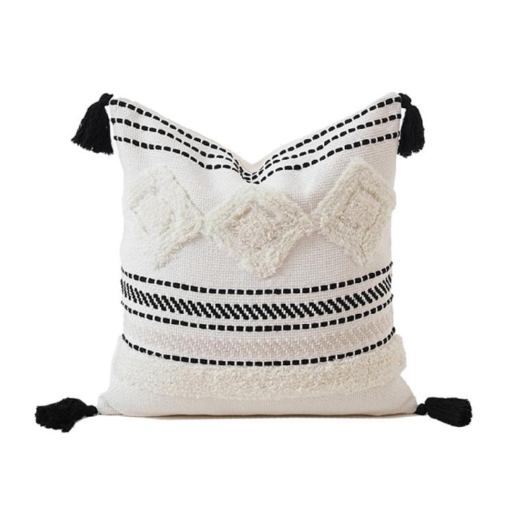 Наволочка 45x45см Жаккардовая Наволочка Подушка Чехол Дышащая Хлопковая Ткань Легкий Уход Обновления для Дома