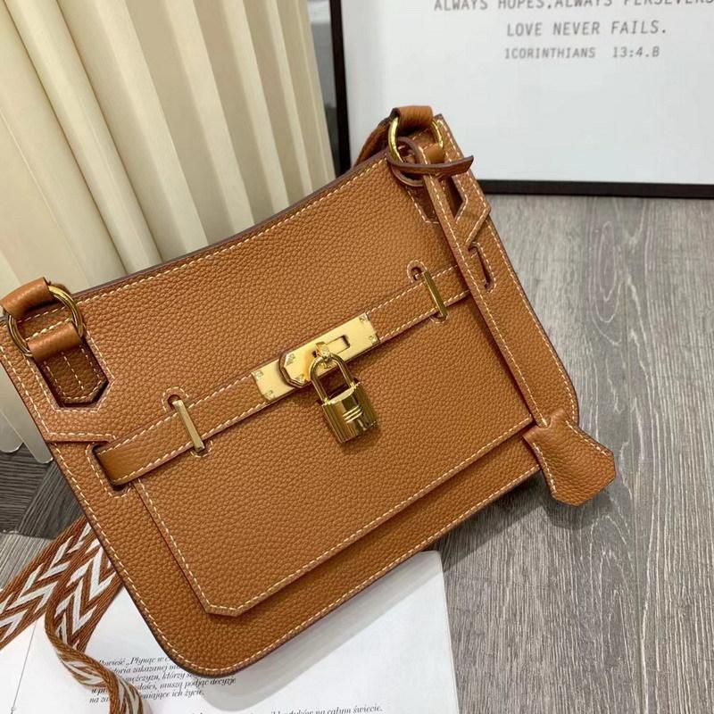 Togo leather + canvas with leather 23CM gypsy women s bag 23cm