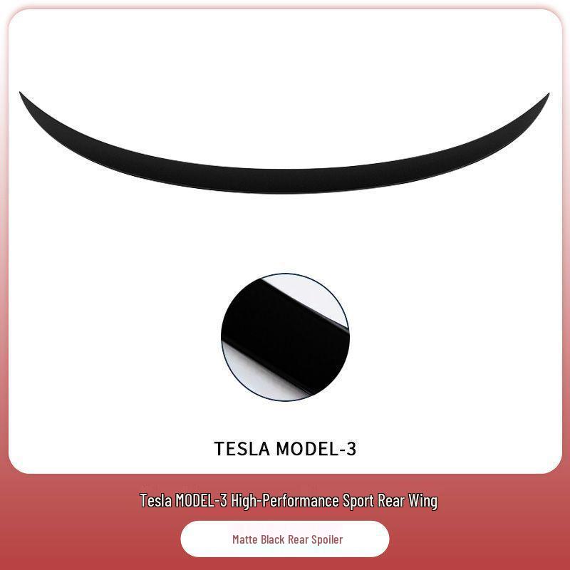 Tesla Model Y/3 Carbon Fiber Rear Wing: Enhances Performance, Reduces Wind Resistance, No Drilling Required.