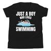 Just A Boy Who Loves Swimming Swimmer Swimming Pool Youth Short Sleeve T-Shirt