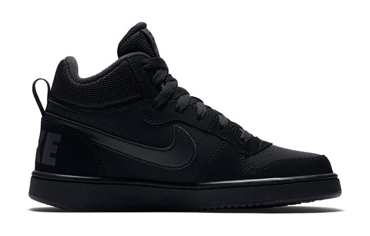 Nike Court Borough Mid 'Triple Black' GS 839977-001