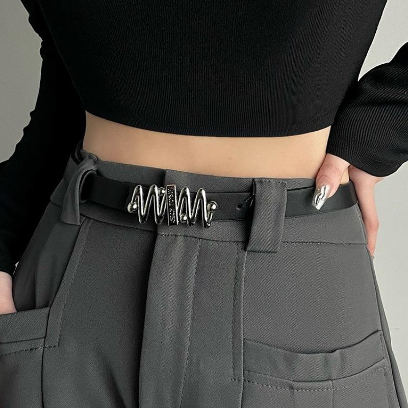 Black Womens Versatile Pu Belt For Jeans Trendy And Practical Accessory Students For