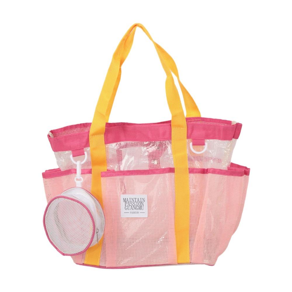Large Capacity Mesh Swim Bag Breathable Beach Storage Bag  Toiletries Essential Organizer