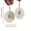 A pair of French-style luxury faux pearl drop earrings—exquisite, niche-design earrings for women
