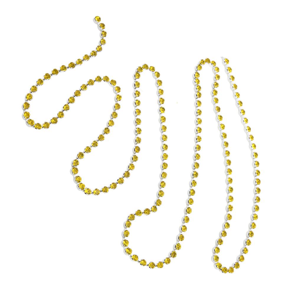 5 Yards Rhinestone Chain Strong Practicability Shiny Colorful Round Rhinestone Claw Chain for DIY Garment Decoration