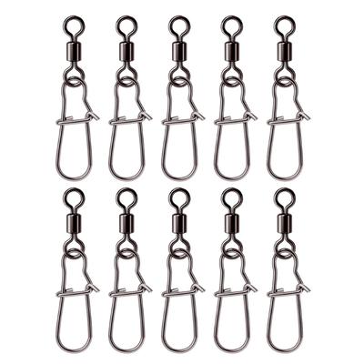Fishing Barrels Swivels, High Strength Rolling Balls Bearing Snap Lures Connectors Clip, Saltwater or Freshwater Fishing