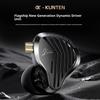 Kunten Gk Dynamic Driver Hifi Heavy Bass Metal Earbuds With Detachable 2Pin Cable For Sports Gaming Music Lovers Gift
