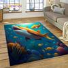 3D Underwater World  Seabed  Dolphin Cartoon Rug Carpet for Living Room Bedroom Home Decor,Non-slip Decoration for Sofa Gift Kid