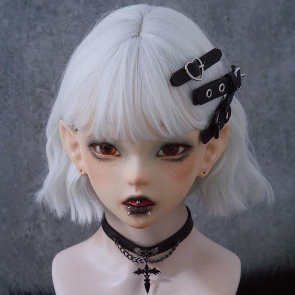 

Black Belt Fastener Barrettes Punk Y2K Heart Hairpin Jewelry Belt Hair Clip Girls 3pcs/set