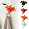 Multi-color Halloween Hooks Devil Pumpkin Bat Wall Hook, No-Drill Adhesive Hook for Keys Small Pendant Hanger Bags, Strong Sticky Damage-Free