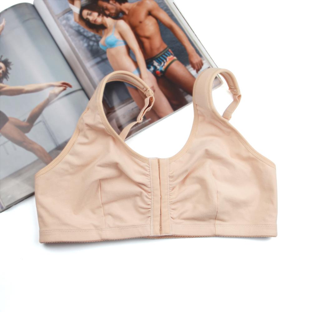 

Plus Size Wire-Free Front Closure Bra with Adjustable Padded Straps - Minimizer Lingerie 2XL (110-115 cm) тілесний